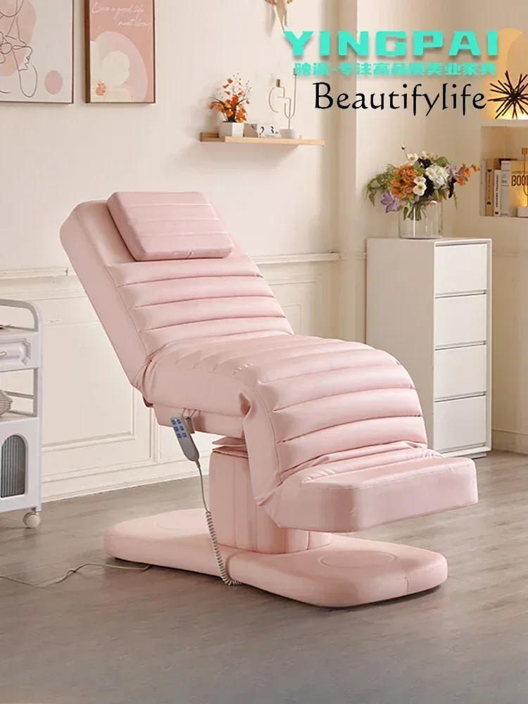 lifting massage bed ear picking multi-functional folding embroidery bed  Beauty salon special beauty bed electric