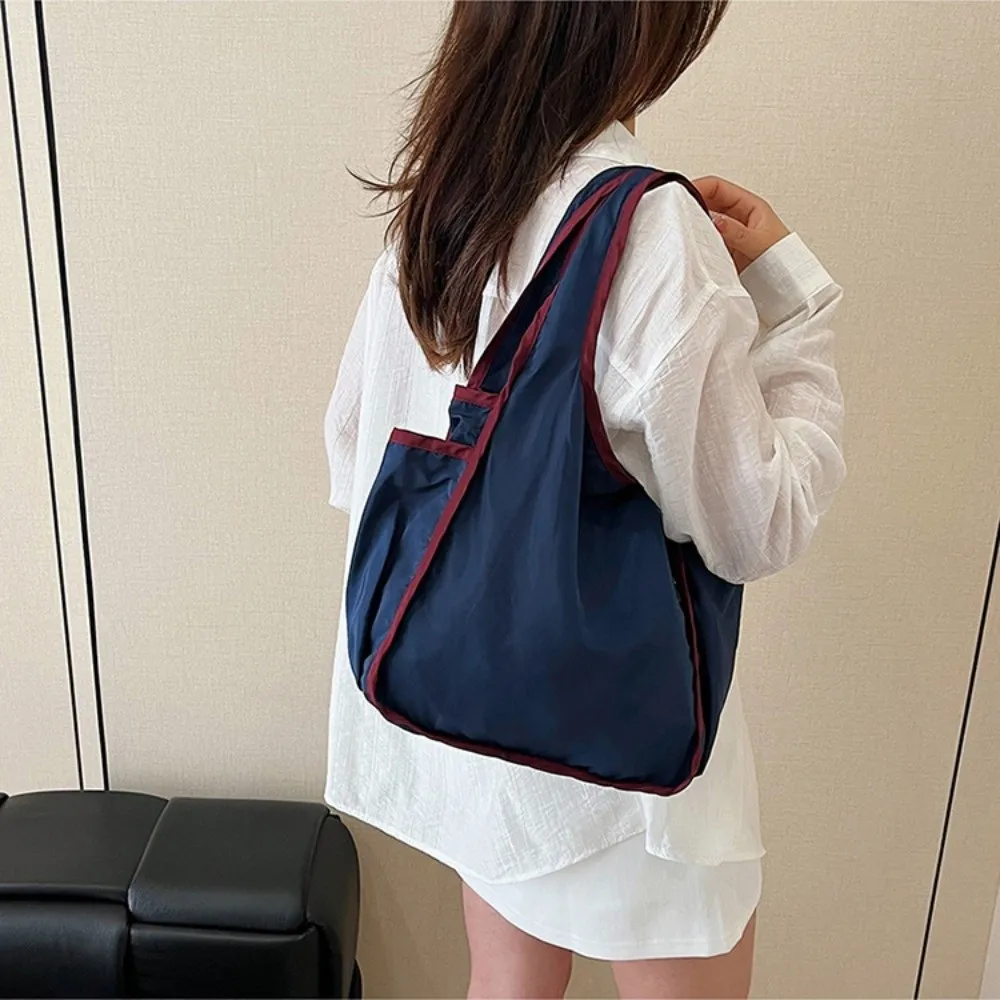 

Multifunctional Large Capacity Tote Bag Foldable Double-layer Shopping Bag Thickening Lightweight Handbag for Women