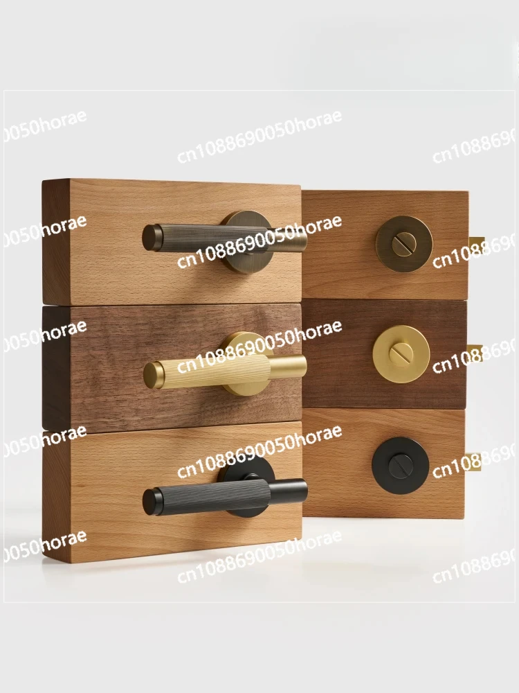 

Nurlin Brass Linear Door Lever Handle Set Mortise Passage Privacy Thumb Turn Deadbolt Dummy Matt Bronze Black Gold Optional