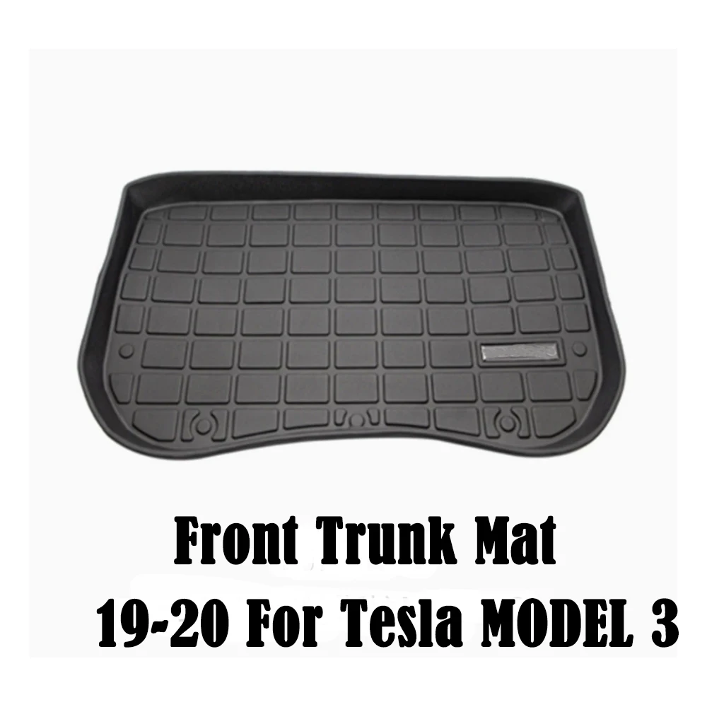 

Car Front Trunk Mats Upgrade TPE For Tesla Model 3 2019-2020 Waterproof and Dustproof Protective Cover Storage Mat Box Pads