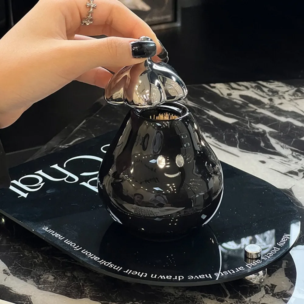 

Ceramic Eggplant Toothpick Box Multi-Functional Cartoon Cotton Swab Storage Box Decorative Toothpick Can Home Decoration