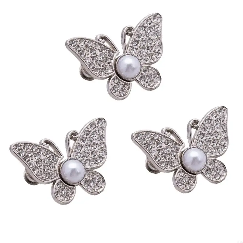 L5YA 3 قطعة فراشة على شكل الخصر اللياقة البدنية كليب الخصر المشدود ل السراويل فضفاضة الجينز النساء حزام ضبط أداة موسع