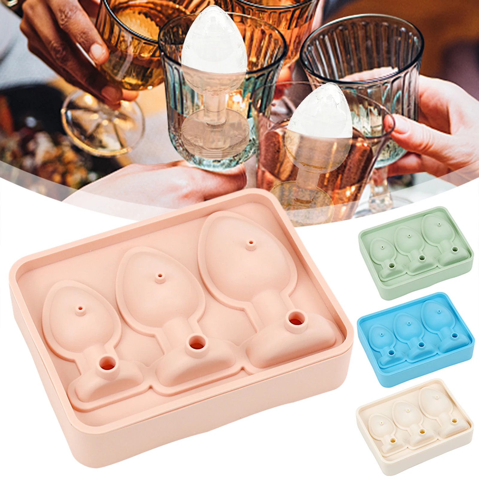 

Форма для лотка для кубиков льда, антипригарный мягкий лоток для кубиков льда для охлаждения коктейлей, пива, соков