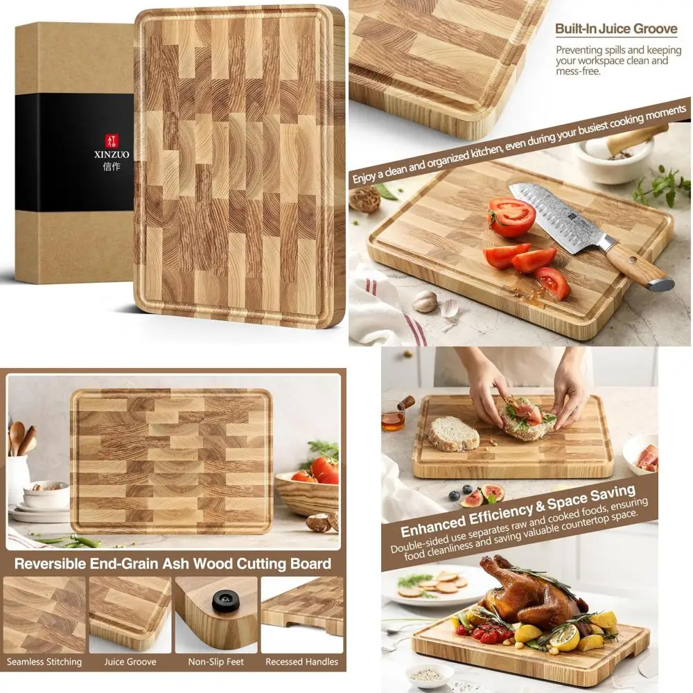 

Разделочная доска из конечного зерна для кухни — разделочная доска для мяса 13,8 x 9,8 x 1, идеально подходит для использования на кухне