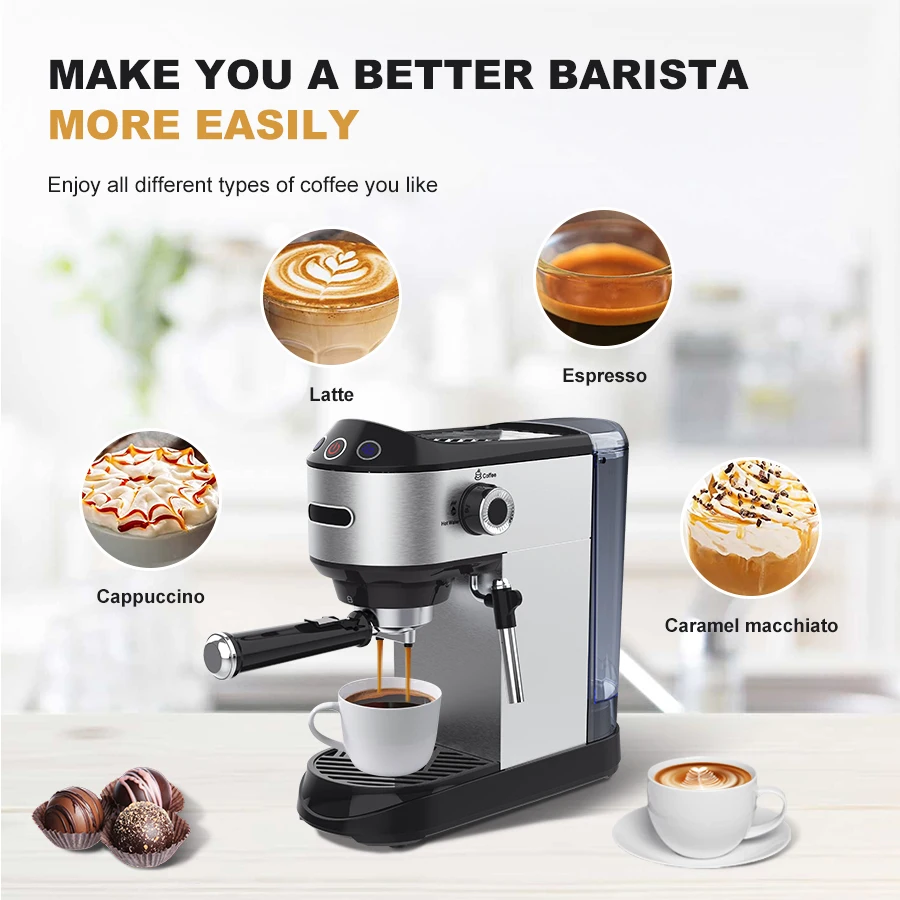 Commercial Espresso Automatic Industrial Pod Coffee Machine Italian Espresso Capsule Maker Electric OEM Stainless Steel 220v 1 L