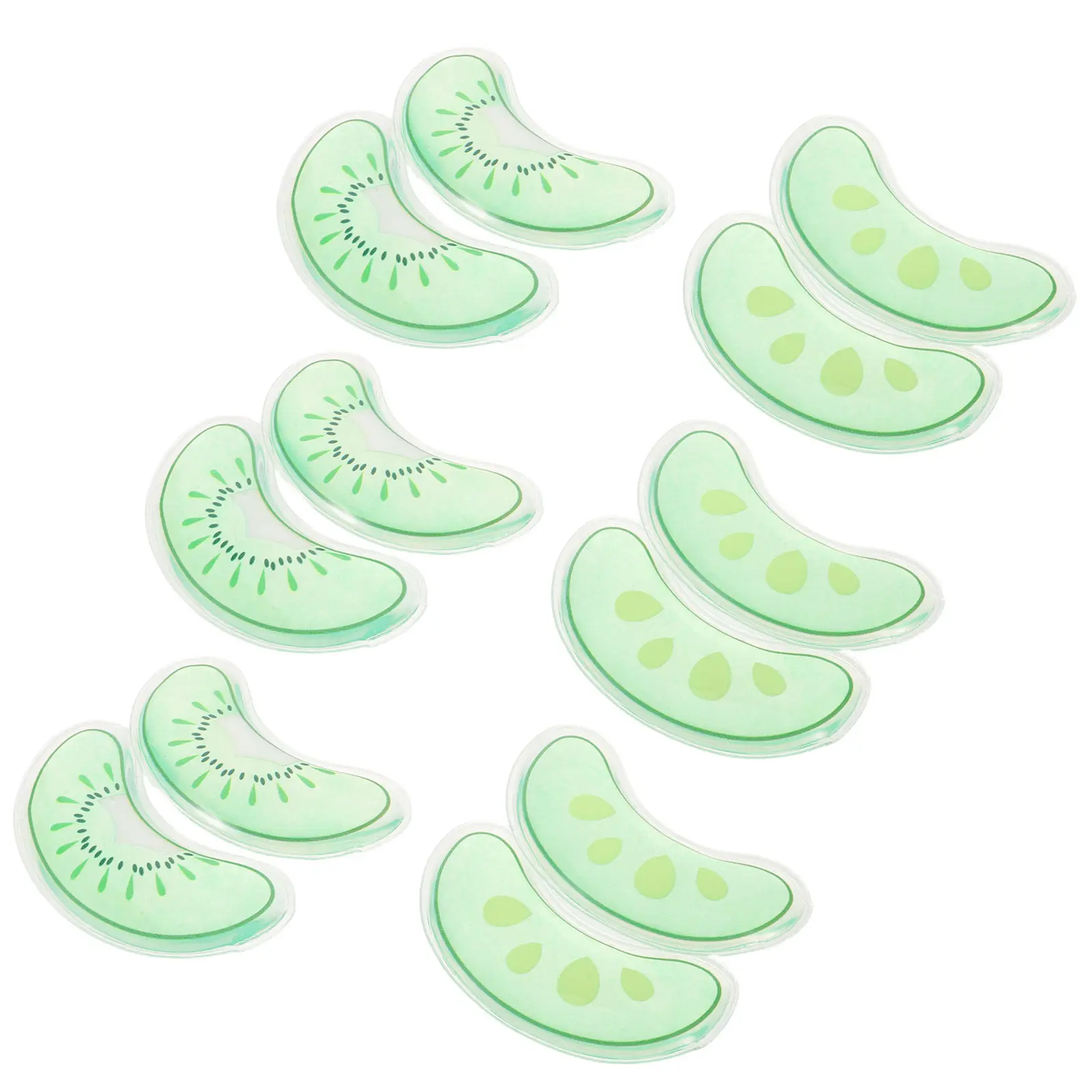 6Pairs Double Eyelid Gel Eye Pads Cooling Ice Pack Reusable Eye Patches for Puffiness Dark Circles Reducing Instant Cold