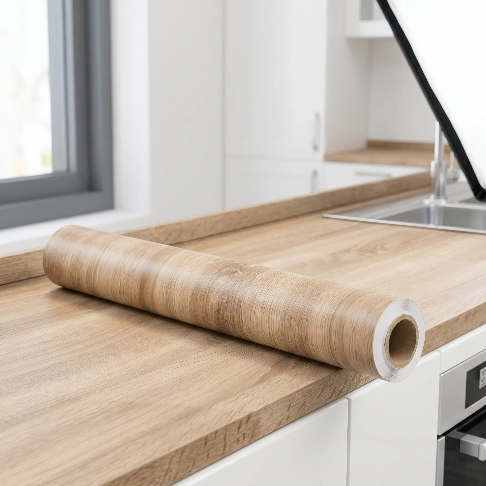 

40cm Self-Adhesive Waterproof Wood Grain for Home Kitchen Cabinets Furniture Renovation Christmas DIY Gift Vinyl