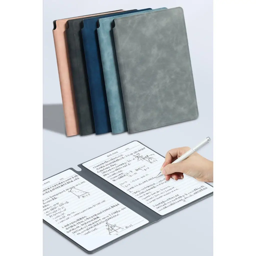 Portable A5 Dry Erase Notebook with Pen and Wiping Cloth Reusable Dry Erase Whiteboard for Study Presentation Meeting Memo Notes