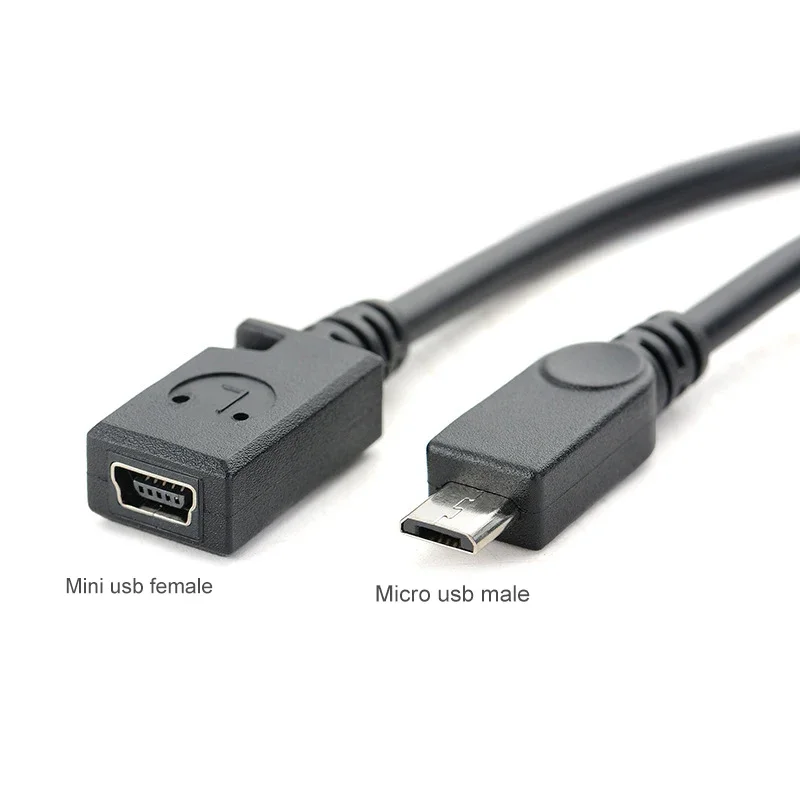 Mini USB Female to Micro USB Male 8 pin to 5 pin Connector Adapter OD4.0mm line for Smart Phones Tablet PCs MP3/ MP4