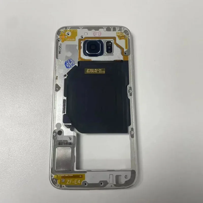 Quadro intermediário moldura habitação chassi para samsung galaxy s6 s6 edge s6 edge plus g920f g925f g928f único sim duplo com lente da câmera