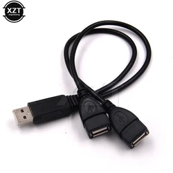 USB 2.0 3.0 A 1 Female to 2 Dual USB Male Data Hub Power Adapter Y Splitter USB Charging Power Cable Cord Extension Cable 1Pc