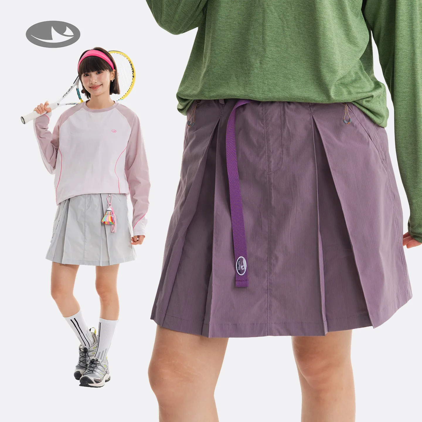 Outdoor Pleated Short Skirt Women's Quick-drying Anti-splashing and Anti-light A-character Thin and Versatile Casual Skirt