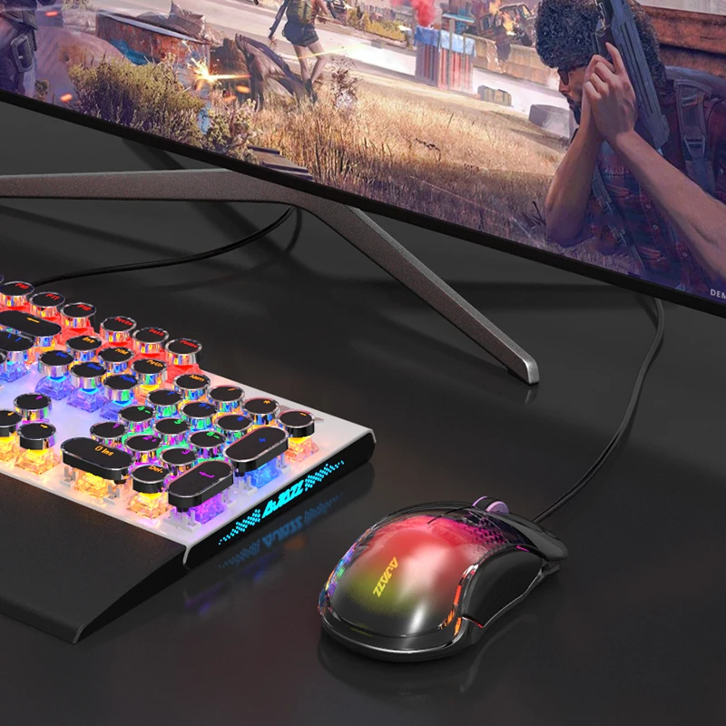 AJAZZ AJ358 Wired Gaming Mouse, PMW3325 Sensor, 10000 Adjustable DPI, Hollow Breathable Ergonomic Computer Mouse