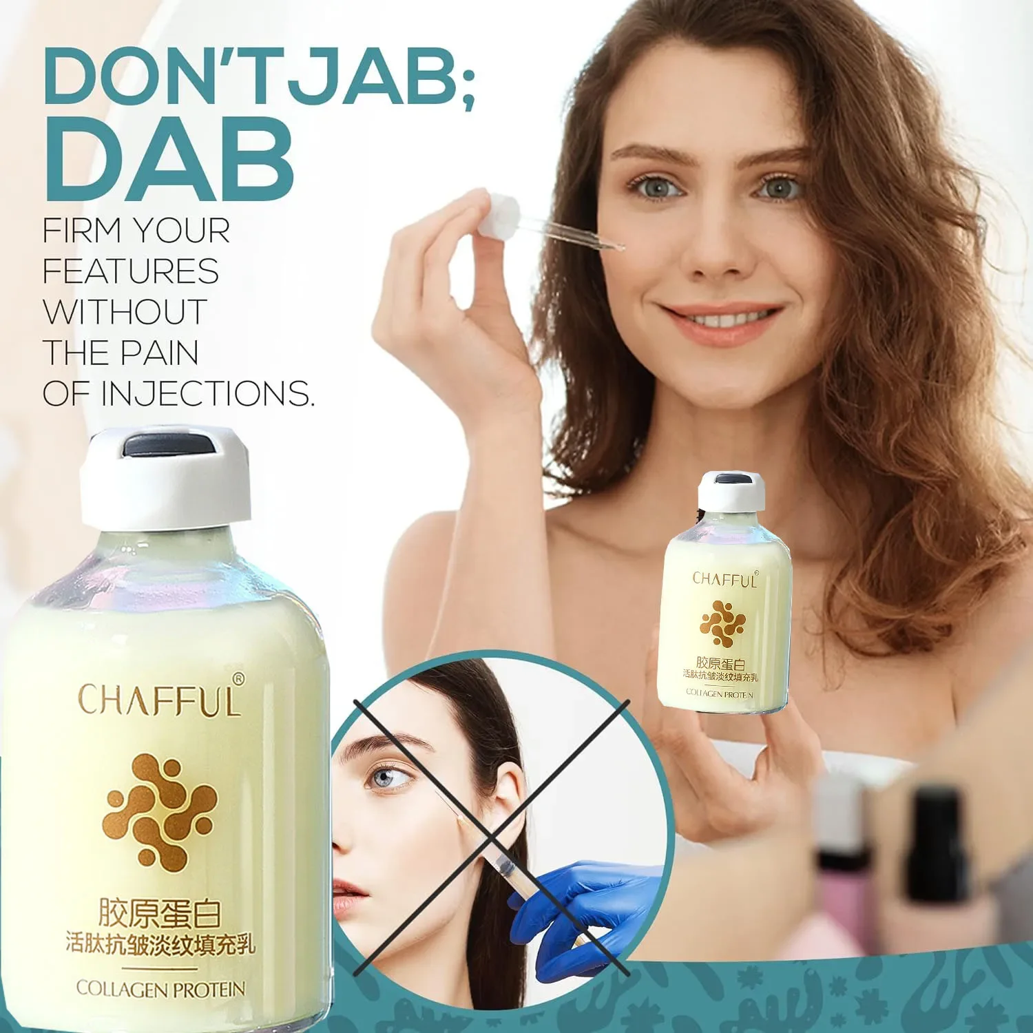 

Collagen Active Peptide Anti Wrinkle Filling Lotion Collagen Face Serum Skincare Facial Essence Liquid Moisturizing Nourishing