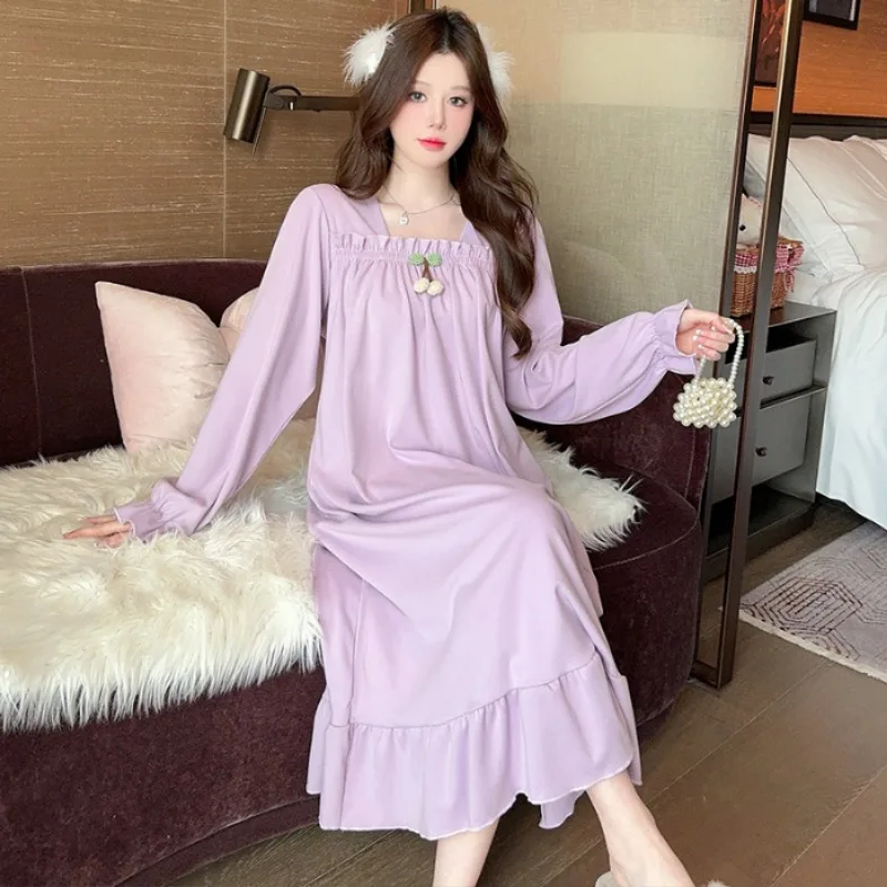 5XL Plus Size Velvet Loose Pajamas Women Autumn and Winter Long Sleeved Home Dress Korean Sweet Loungewear Can Be Worn Outside