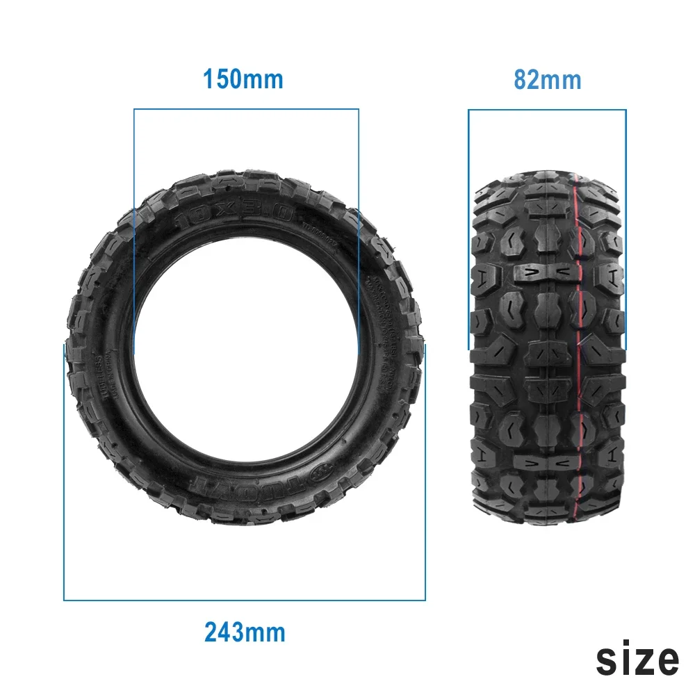 10 Inch 10*3.0 Off-Road tubeless Tire 10x3.0 Vacuum Tyre For Zero10x Dualtron KUGOO M4 Pro Kaabo Electric Scooter Thickened Tire