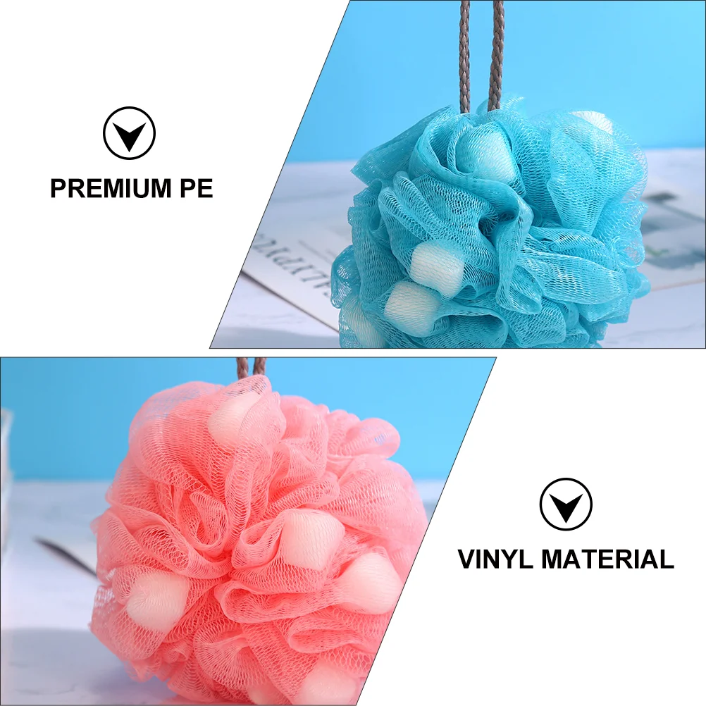 Sponge Bath Ball Practical Bathroom Accessories Compact Balls Bathing Scrubbers Shower Flower