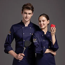 Chef Coat for Men Women Restaurant Waiter Kitchen Cook Jacket Long Sleeve