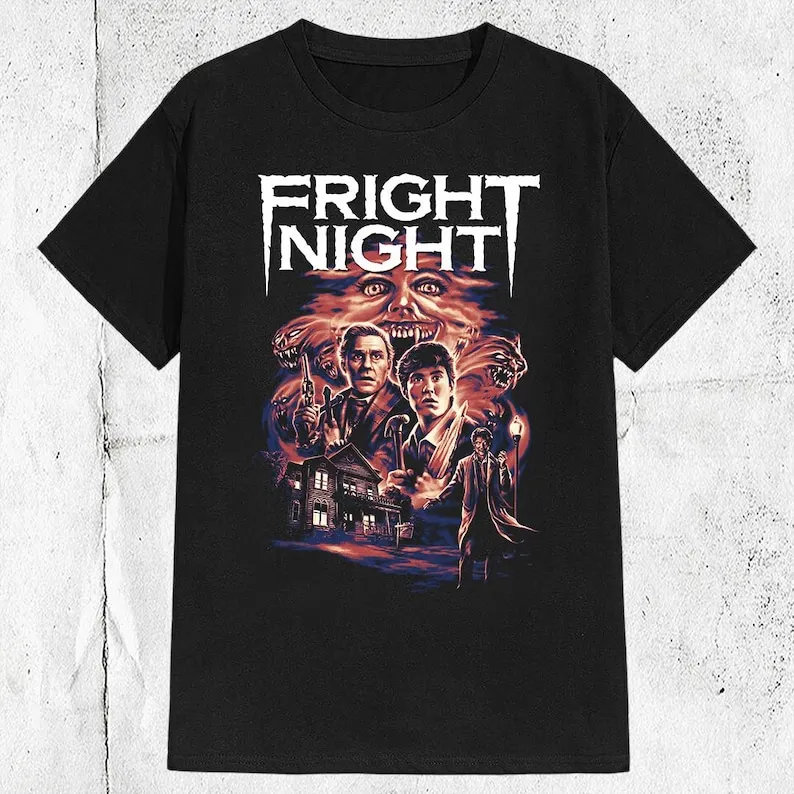 80s Fright Night Supernatural Horror Movie T-shirt