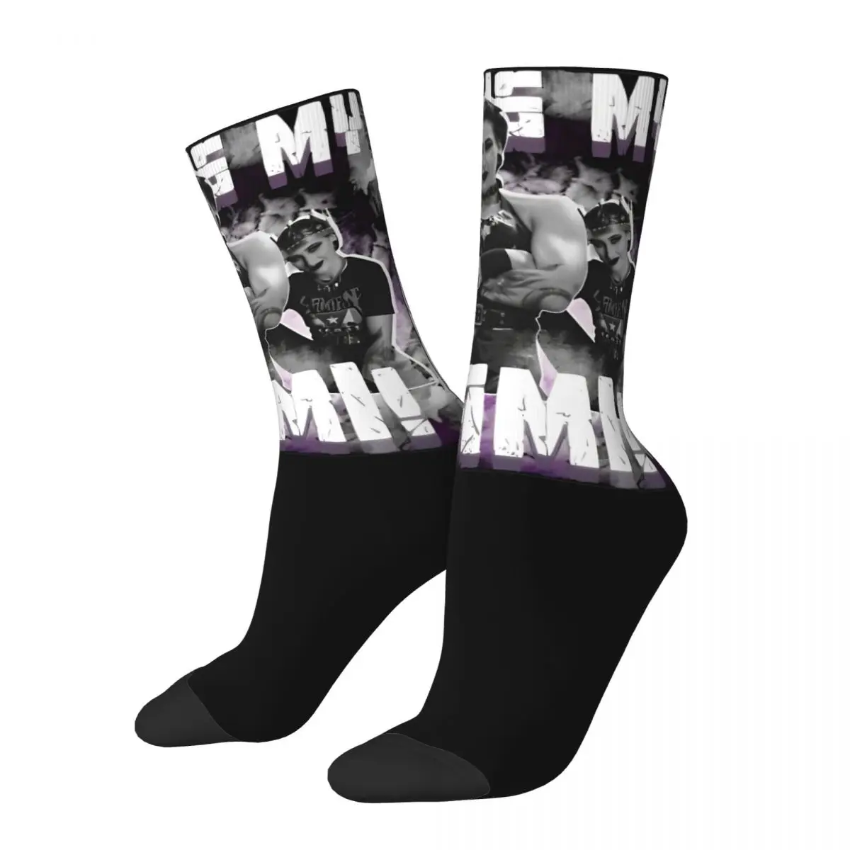 She Is My Mami! Rhea Ripley Bootleg Theme Socks Merch for Male Sweat Absorbing Printed Socks