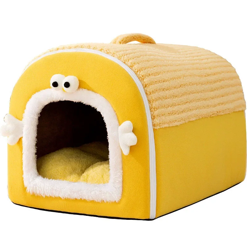 Pet Beds House Plush Puppy Accessories Warm Dog Bed Small Dog Winter Cushion Fluffy Baskets Large Cats Blanket Supplies Cushions