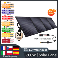 SOLARPLAY 200W 18V Solar Panel Kit Foldable Solar Panel Outdoor Rechargeable Solar Charger For Portable Camping Power Station