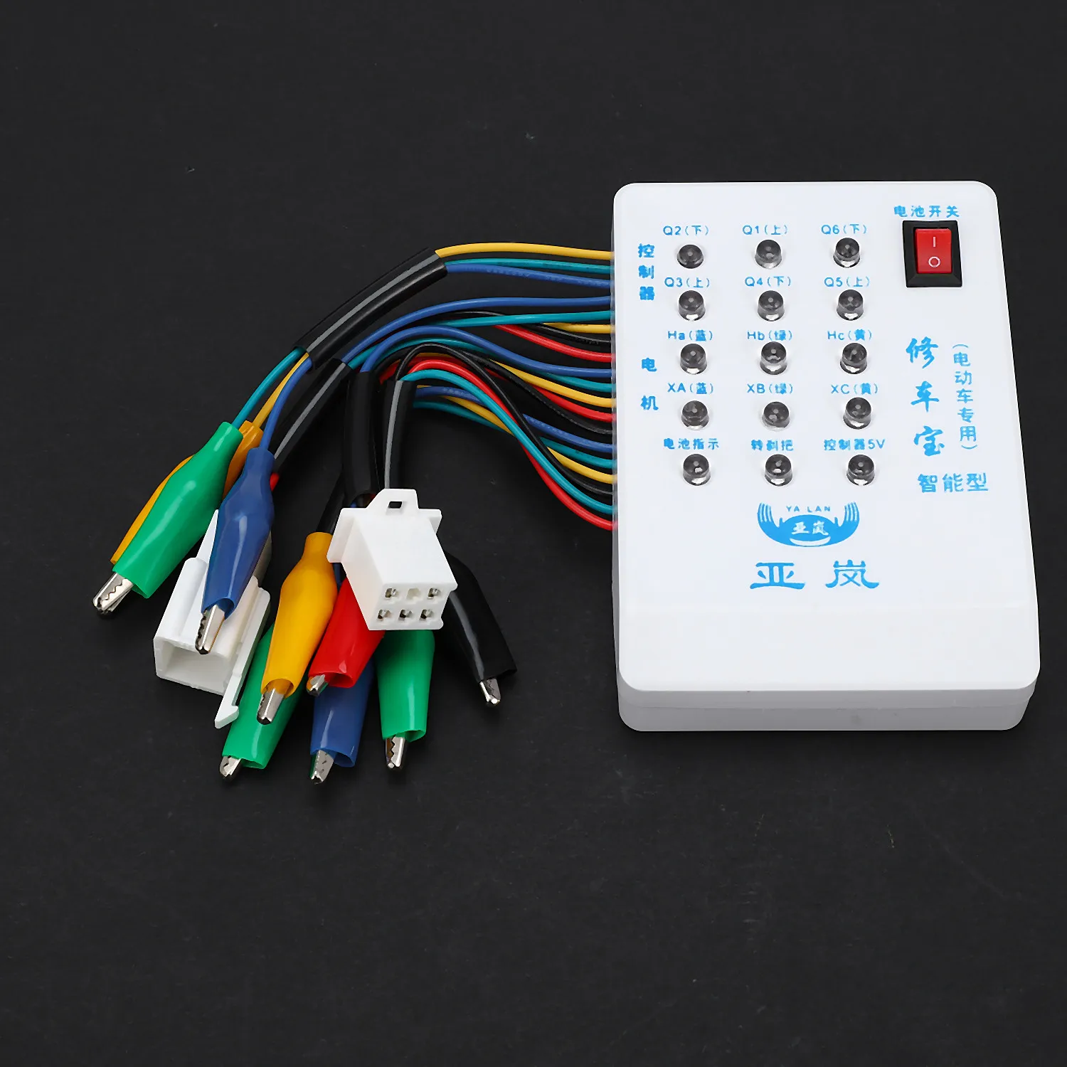 Probador de controlador de Motor sin escobillas AY033, 24V/36V/48V/60V/72V, dispositivo de prueba de probador Hall para patinete eléctrico de coche eléctrico