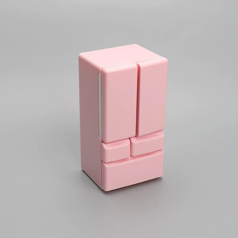 1 ชิ้นของเล่นโรงละคร 1: 12 บ้านตุ๊กตาการ์ตูนตู้เย็นขนาดเล็กอาหารขนาดเล็กเล่นฉากห้องครัวกระเป๋าเฟอร์นิเจอร์รุ่น