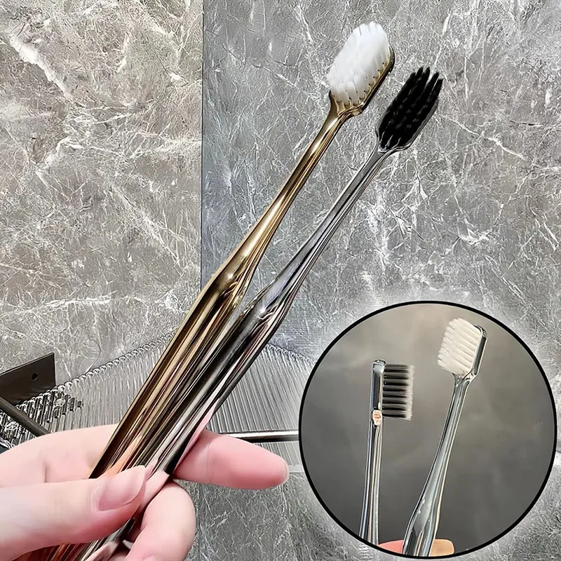 3/6pcs Luxury Adult Soft Bristle Manual Toothbrush Sensitive Gum Deep Cleaning Family Oral Care Travel Portable Washing Daily
