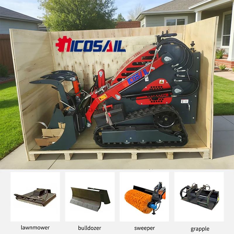 

Tracked Mini Crawler Slip Loader CE Certified Euro 5 Small Compact Loader For Farm Garden