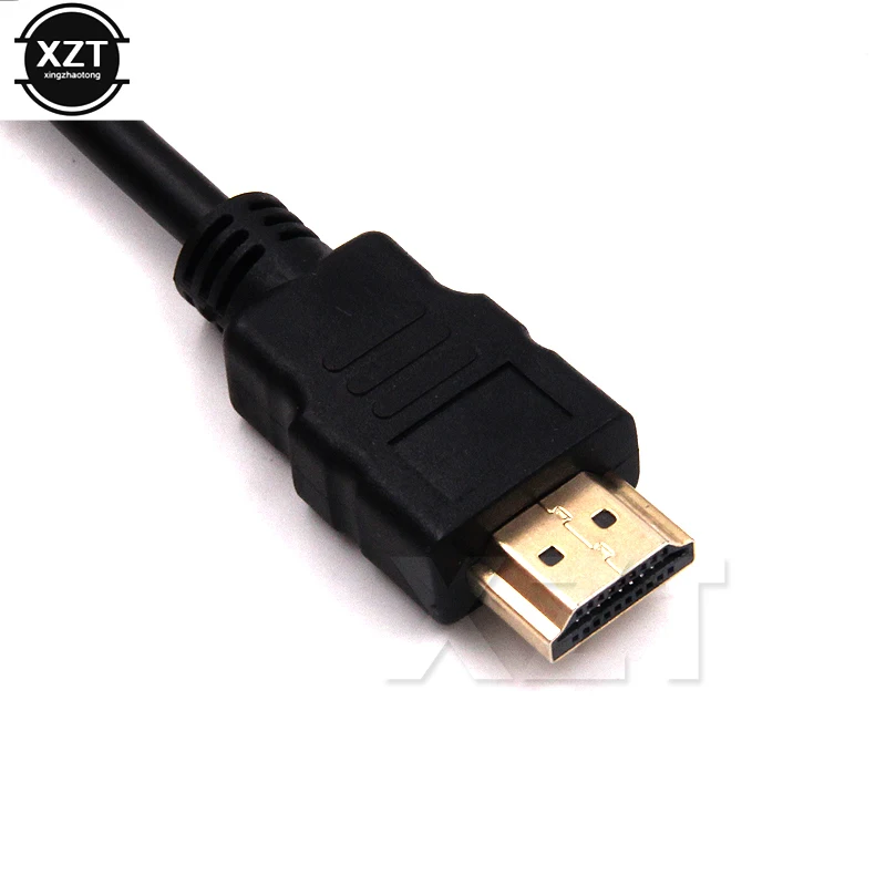 HDMI-compatible to VGA Adapter Cable Male To Female Video Audio Converter Adapter 1080P Digital to Analog For PC Laptop Table