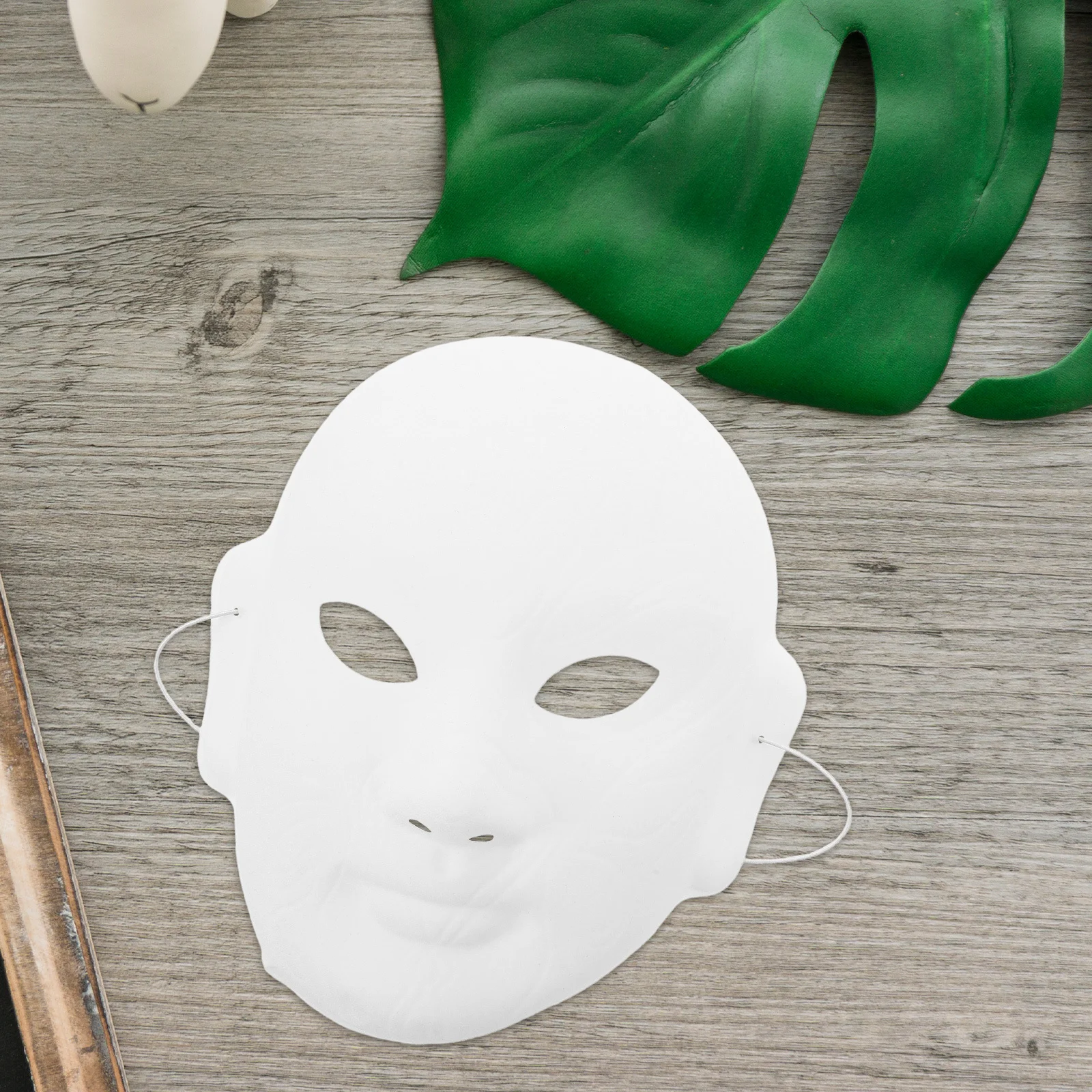 

DIY Blank Peking Opera Face Mask Embossed White Paintable for Creative Painting Theater Props School