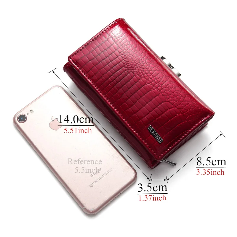 Free Gift Women Genuine Leather Short Wallet Female Fashion Purses Ladies Alligator Hasp & Zipper Small Coin Bag AE2155