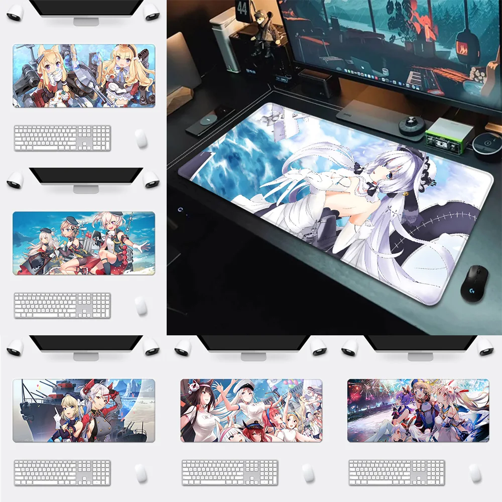 

Azur Lane Mousepad HD Printing Computer Gamers Locking Edge Non-slip Mouse Pad XXL90x40cm Keyboard PC Desk Pad