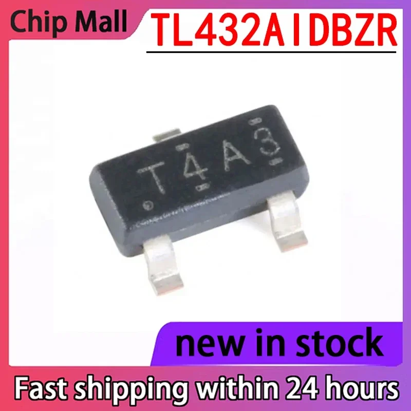10PCS New TI TL432AIDBZR Screen Printed T4A3 SMT SOT23-3 Voltage Regulator Chip in Stock