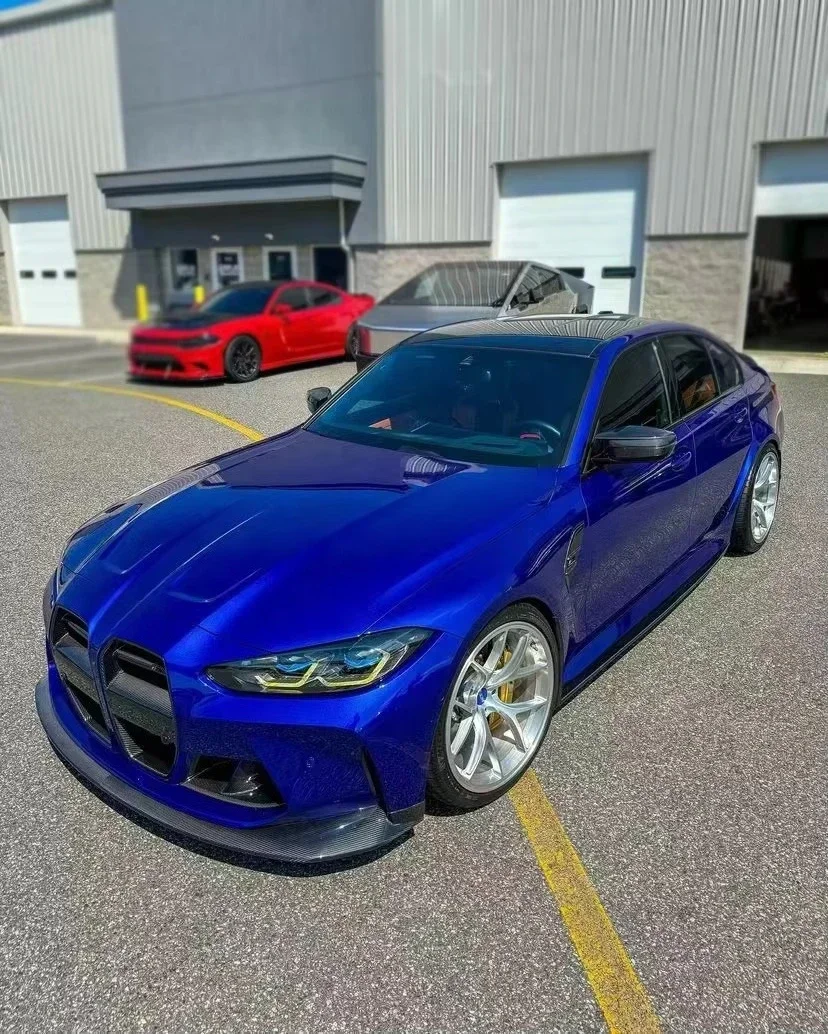 G80 M3 Dry Carbon Fiber R44 Style Side Skirts for G80 M3 Flat Side Extention G82 G83 2021+