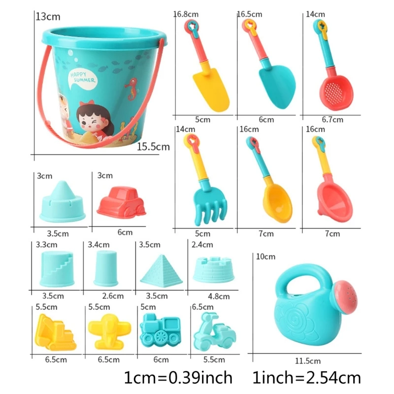 Portable Baby Sand Gadgets Set Toy Colorful Bucket for Infants Baby Supplies