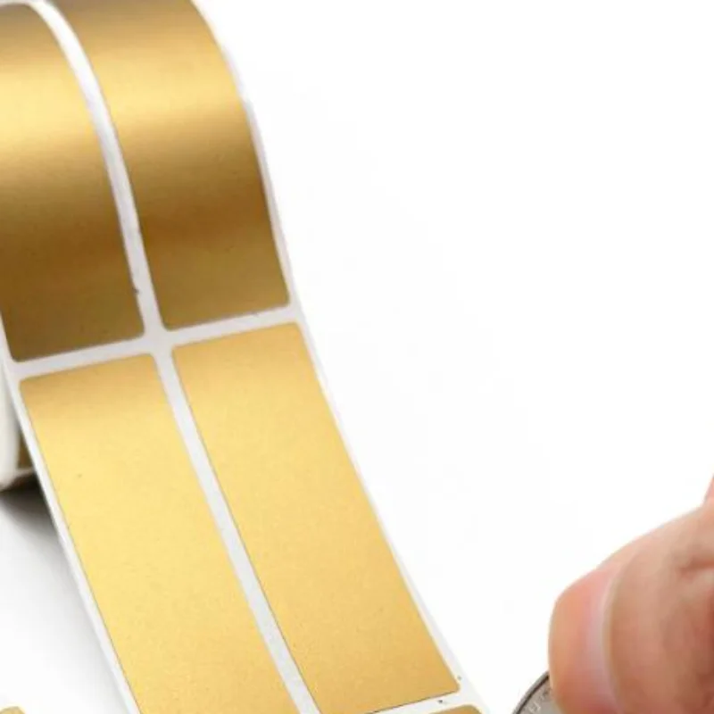 Film de protection pour bons de réduction DIY, étiquettes opaques, autocollants de dissimulation gris, argentés et dorés, pour cartes de rédemption