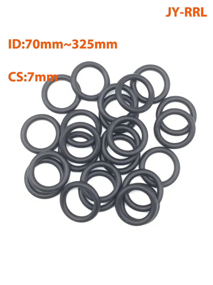 Кольцо-уплотнительное кольцо O-типа, толщина прокладки CS 7 мм мм, внутренний диаметр 60 ~ 325 мм, водонепроницаемая шайба с изоляцией из EPDM, круглая форма, нетоксичная черная
