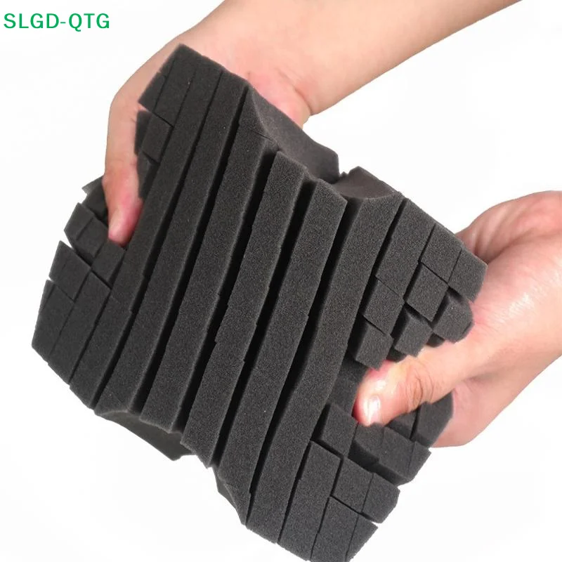 NEW HOT! Double Side -Cut Red/Black Sponge 2.0 Better Grip And Access Tight Spaces For Rinseless Car Wash