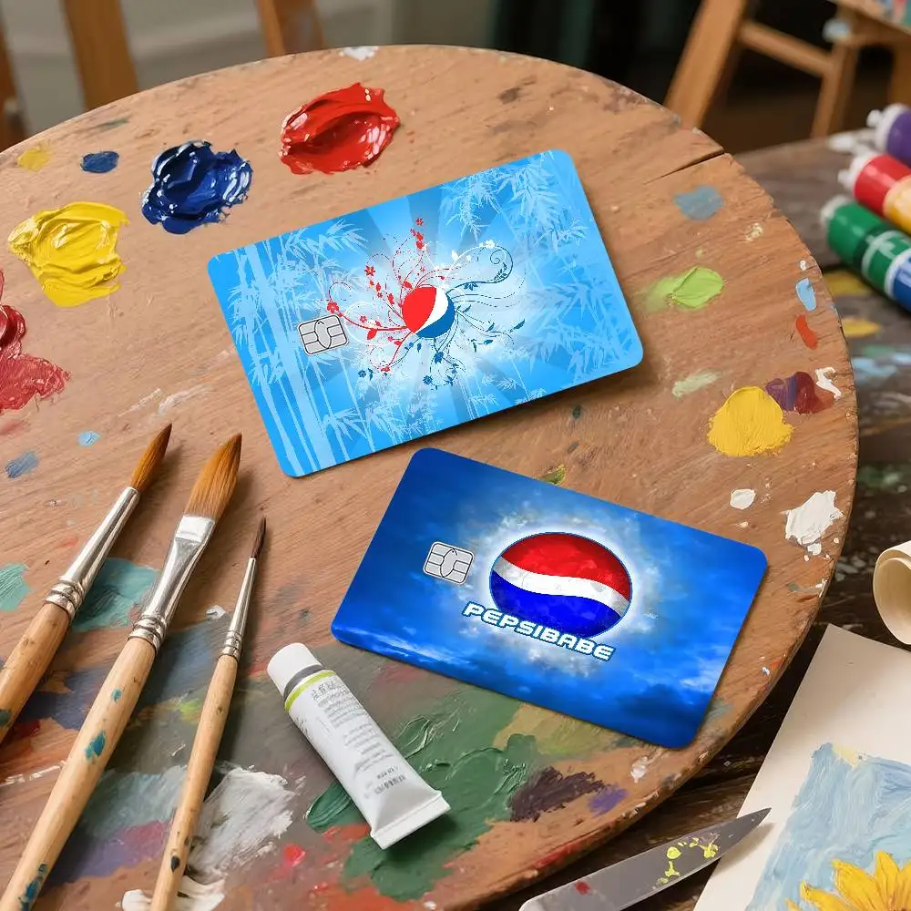 LOGOS-PEPSI أنيمي تنفق أو حفظ غلاف مضحك على قبالة رقيقة جدا لا تتلاشى ملصق غطاء الجلد فيلم لبطاقة الائتمان الخصم