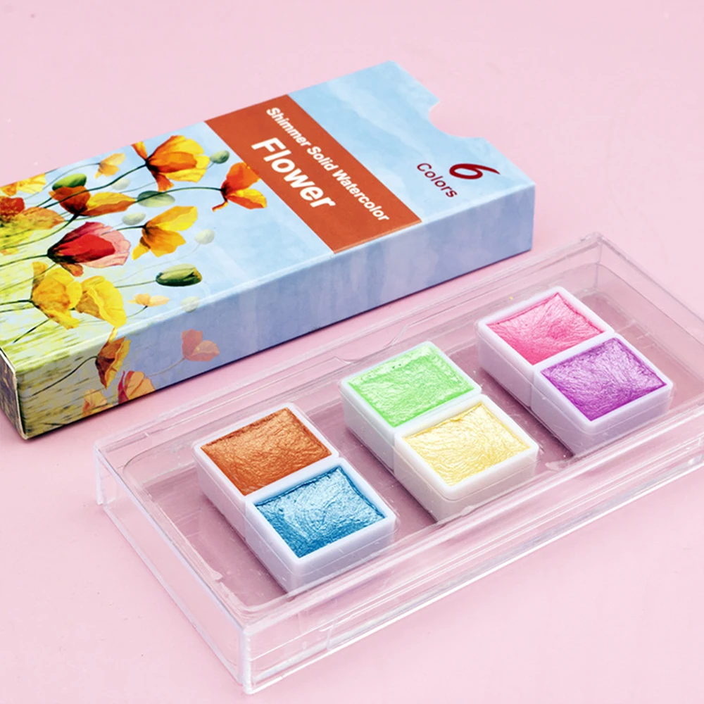 NAILCO Feste Aquarellfarbe Schimmerperle für Nagelfarbe Nageldekoration Pigment Glitzer Holographische Acuarelas Aurora Nail Art