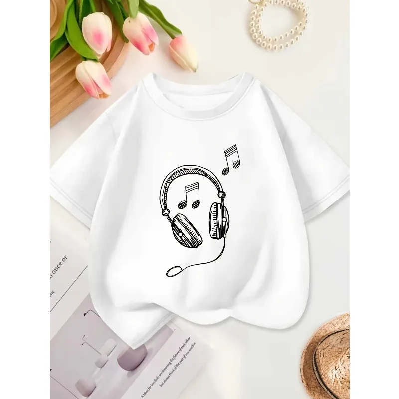 New T-shirt Vitality Girl Short Sleeve Round Neck Summer Sports and Leisure Style Fashionable Personalized Printed Element Top