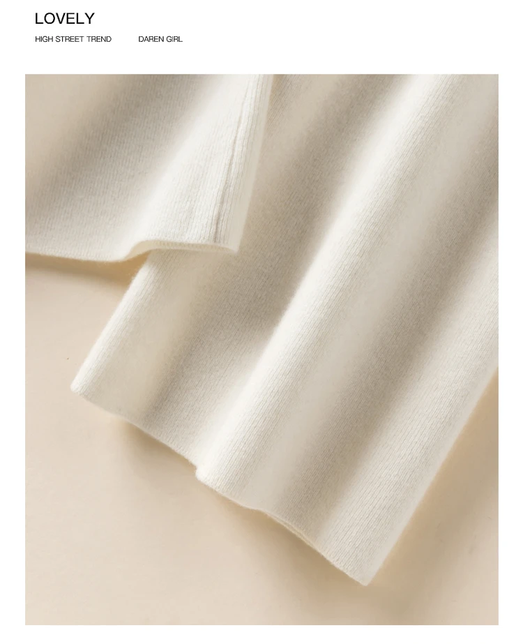 Temperament Cashmere Cloud Pants High Waist Drape Wide Leg Pants Women's White Casual Versatile Knitted Floor-mopping Trousers