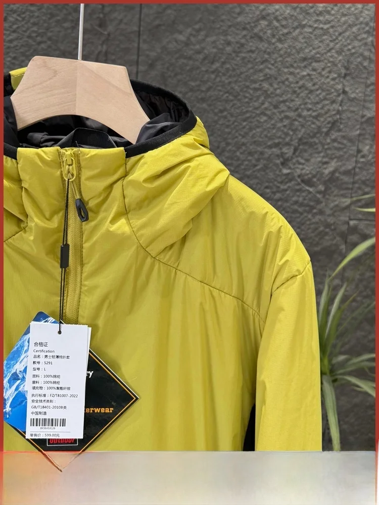 

Outdoor Men's Lightweight Waterproof Warm Cotton Jaet New Winter Sportswear Trendy Nylon Fabric Stand Fit Long Sve Zi...