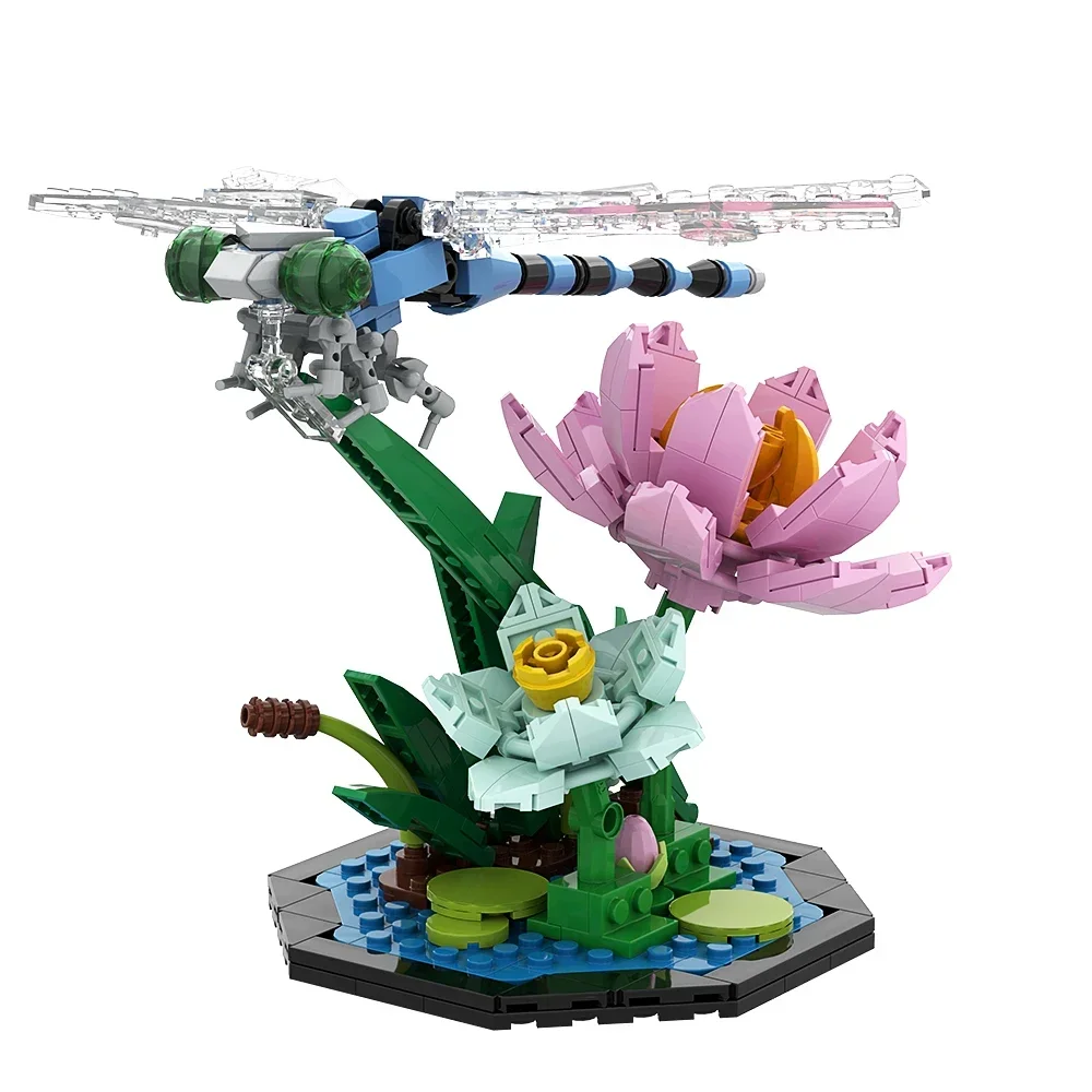 MOC Insect Bee Butterfly Dragonfly Building Block Set Bees Gather Honey Bricks Creativity Jungle Dragonfly Toy For Children Gift