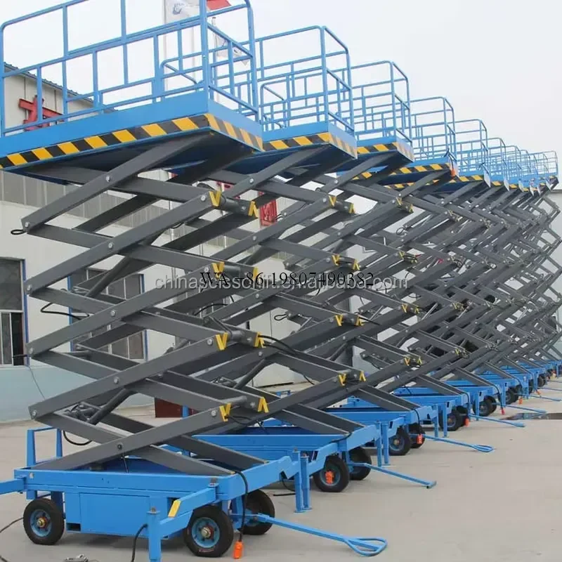 wmwmnu Mobile Scissor Lift with Sensitive Hydraulic System and Overload Warning for Indoor Engineering