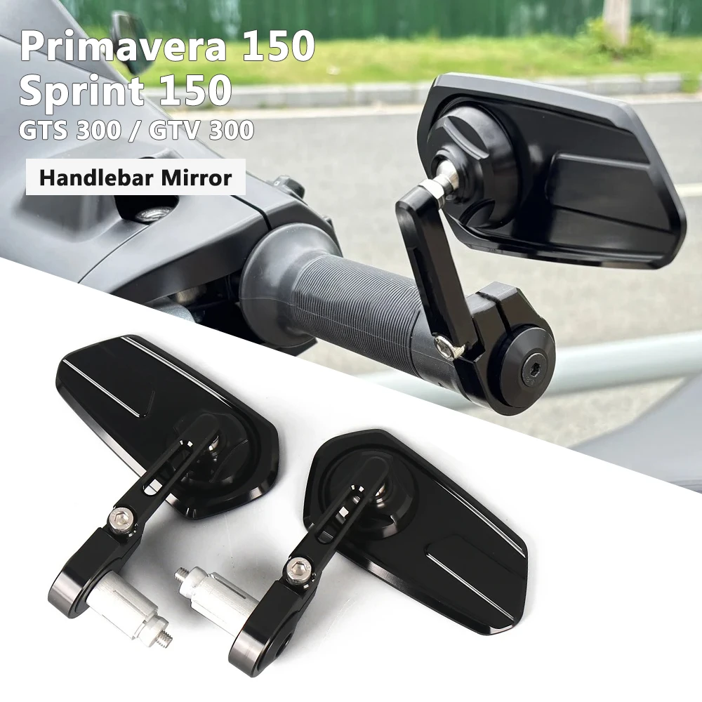 

Motorcycle GTS 300 Rearview Mirrors Blue Glass Scooter Bar End Handlebar Mirror Rear View Mirror For Vespa Primavera Sprint 150