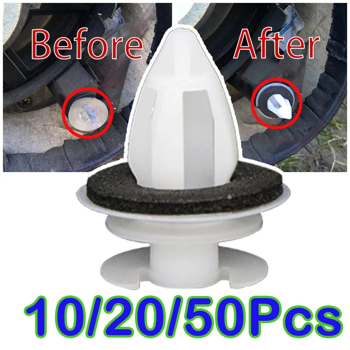 

10/20/50X Door Panel Trim Clips With Foam Gasket For VW Cordoba Caddy Golf I II VI Front Rear Interior Fascia Lining Retainer