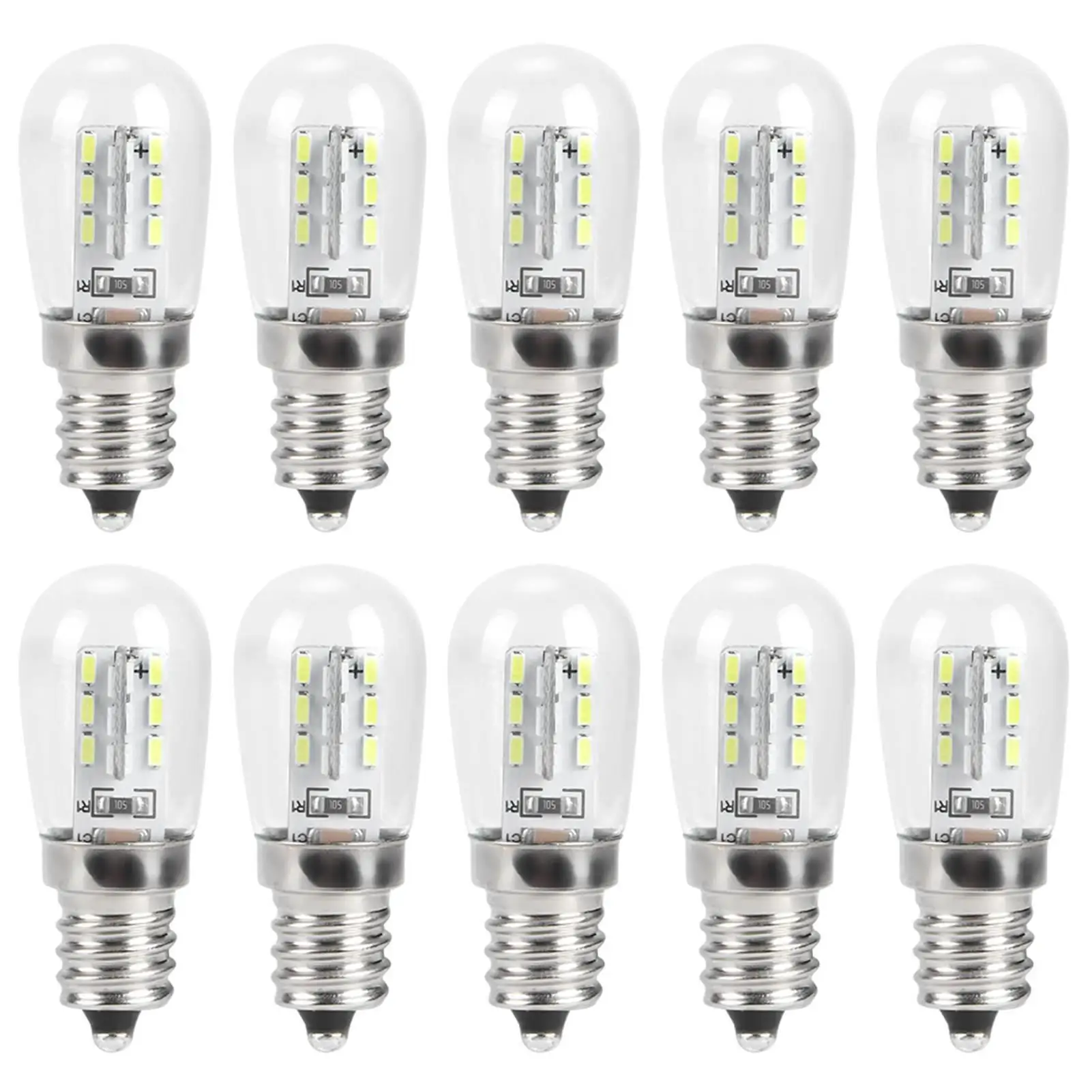 

10pcs E12 LED Refrigerator Bulb 1.5W AC 230V Energy Saving Light for Home Kitchen Sewing Machine
